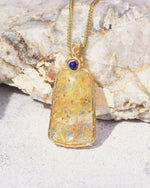 Load image into Gallery viewer, sunflower golden rutilated quartz pendant
