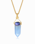 Load image into Gallery viewer, medium aquamarine obelisk pendant
