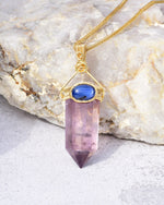 Load image into Gallery viewer, amethyst obelisk pendant
