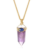 Load image into Gallery viewer, amethyst obelisk pendant
