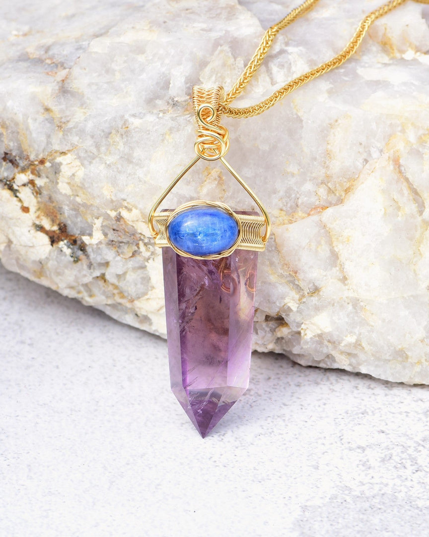 amethyst obelisk pendant