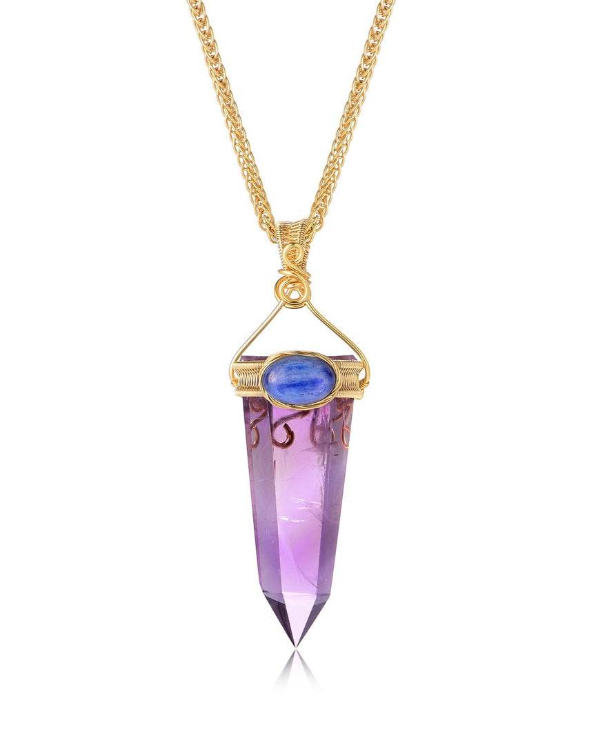 Large Amethyst Obelisk Pendant