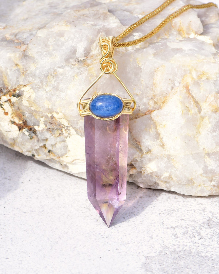 Large Amethyst Obelisk Pendant