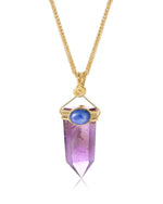 Load image into Gallery viewer, amethyst obelisk pendant
