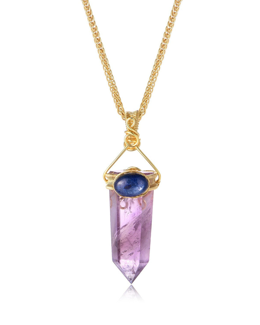 slim amethyst obelisk pendant