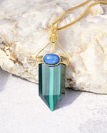 Load image into Gallery viewer, Bold Malachite Obelisk Pendant
