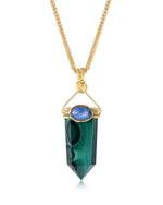 Load image into Gallery viewer, Petite Malachite Obelisk Pendant
