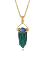 Load image into Gallery viewer, Petite Malachite Obelisk Pendant
