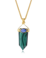 Load image into Gallery viewer, Malachite Obelisk Sword Pendant
