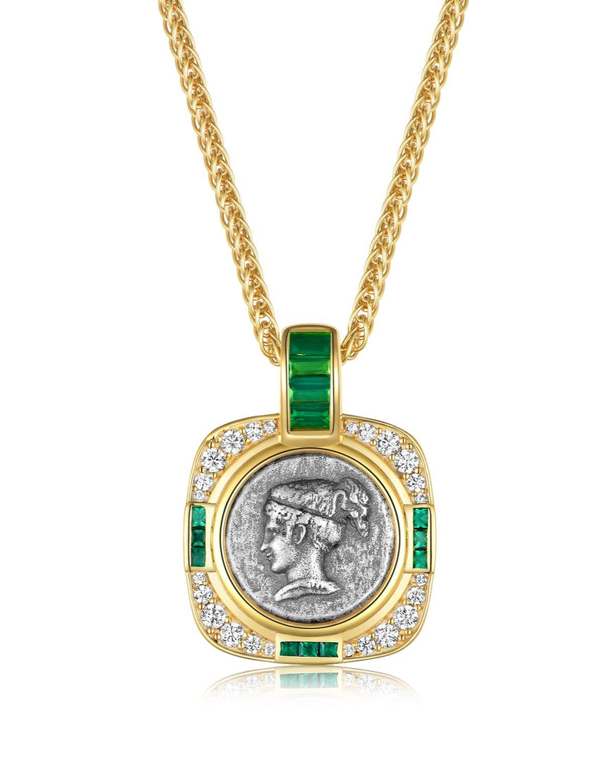 "Fortune Goddess" Coin Sterling Silver Necklace