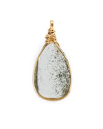 Load image into Gallery viewer, droplet green phantom quartz pendant
