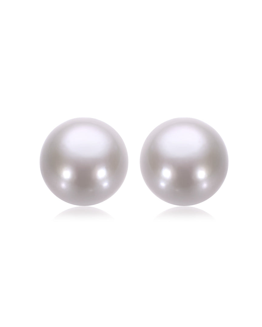 9mm round freshwater pearl stud earrings