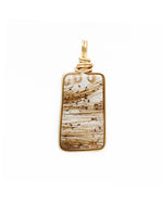 Load image into Gallery viewer, the starry night golden rutilated quartz pendant
