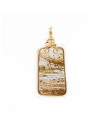 Load image into Gallery viewer, the starry night golden rutilated quartz pendant
