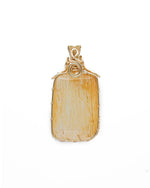 Load image into Gallery viewer, medium golden rutilated quartz amulet pendant
