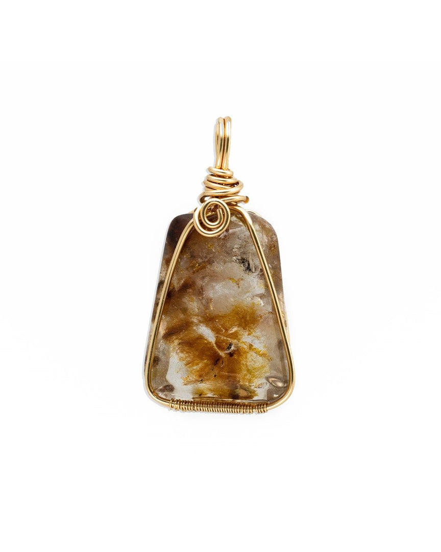 hematoid quartz pendant