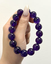 Natural Uruguayan Amethyst Bracelet – Deep Purple