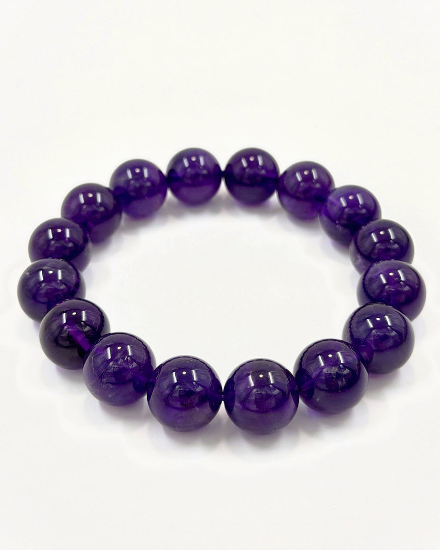 Natural Uruguayan Amethyst Bracelet – Deep Purple