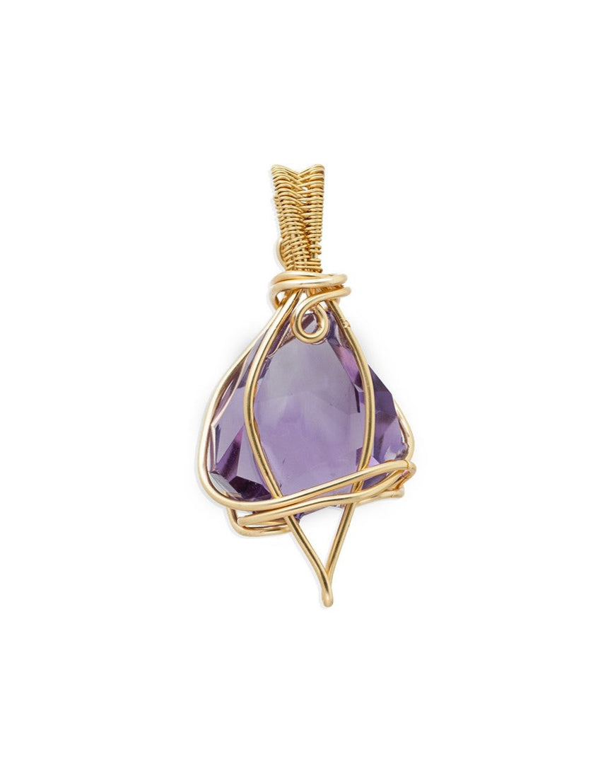 heart shaped amethyst pendant