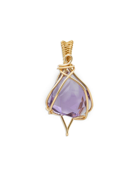 heart shaped amethyst pendant