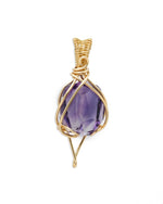 Load image into Gallery viewer, deep violet amethyst pendant
