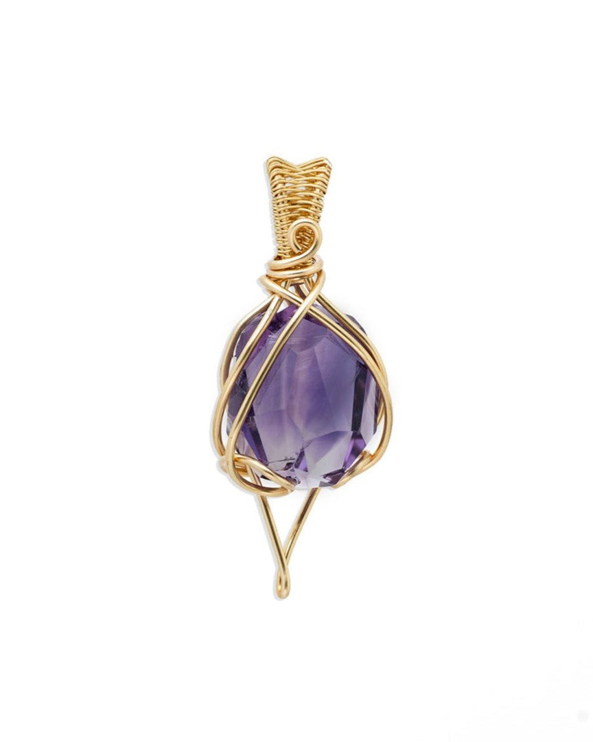 deep violet amethyst pendant