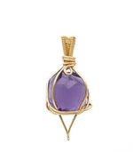 Load image into Gallery viewer, sphere deep violet amethyst pendant
