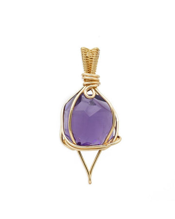 sphere deep violet amethyst pendant