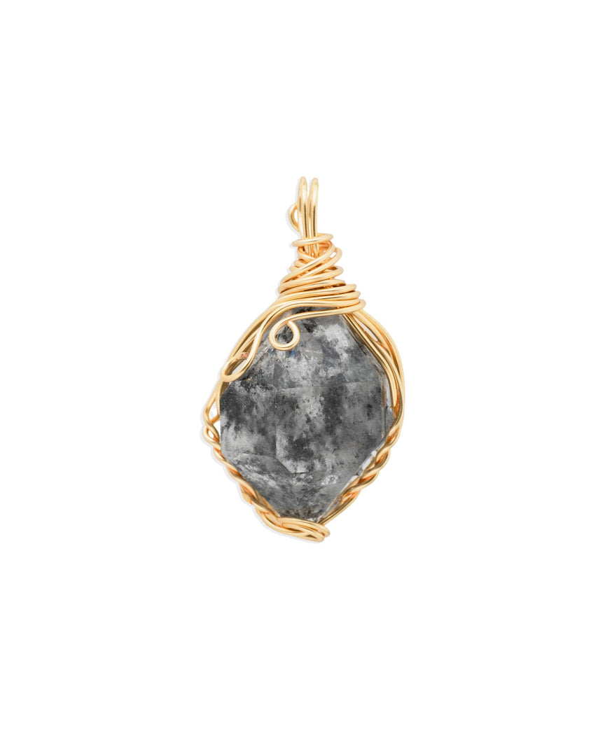 double pointed herkimer diamond pendant