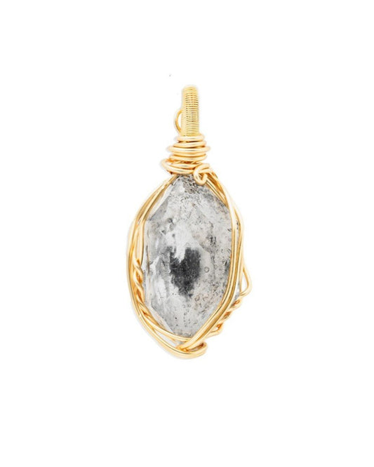 double pointed herkimer diamond pendant