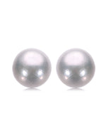 Load image into Gallery viewer, 12mm round freshwater pearl stud earrings
