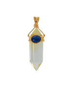 Load image into Gallery viewer, thin double pointed citrine pendant
