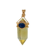 Load image into Gallery viewer, chubby double pointed citrine pendant
