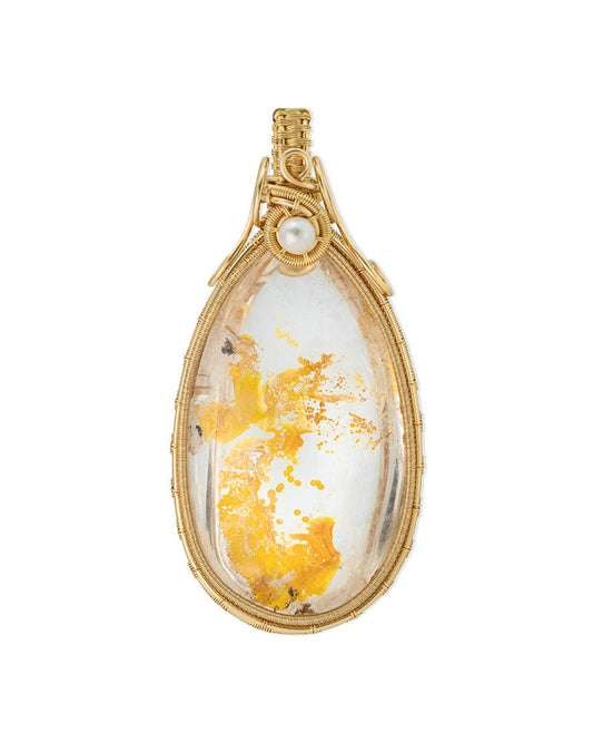 fancy hematoid quartz pendant