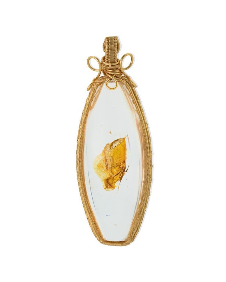 oval hematoid quartz pendant