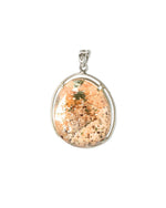 Load image into Gallery viewer, seabed world phantom quartz pendant in silver setting
