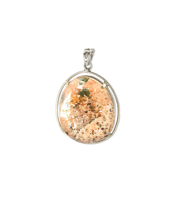 seabed world phantom quartz pendant in silver setting