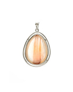 Load image into Gallery viewer, “rabbit hair” quartz pendant in silver setting
