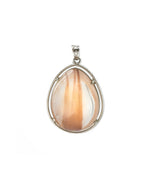 Load image into Gallery viewer, “rabbit hair” quartz pendant in silver setting
