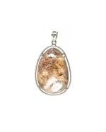 Load image into Gallery viewer, seabed world phantom quartz pendant in silver setting
