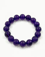 Load image into Gallery viewer, Natural Uruguayan Amethyst Bracelet – Deep Purple