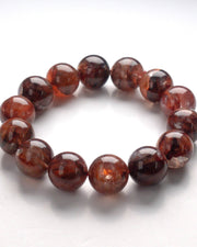 Hematoid Quartz Bracelet (Deep Red)