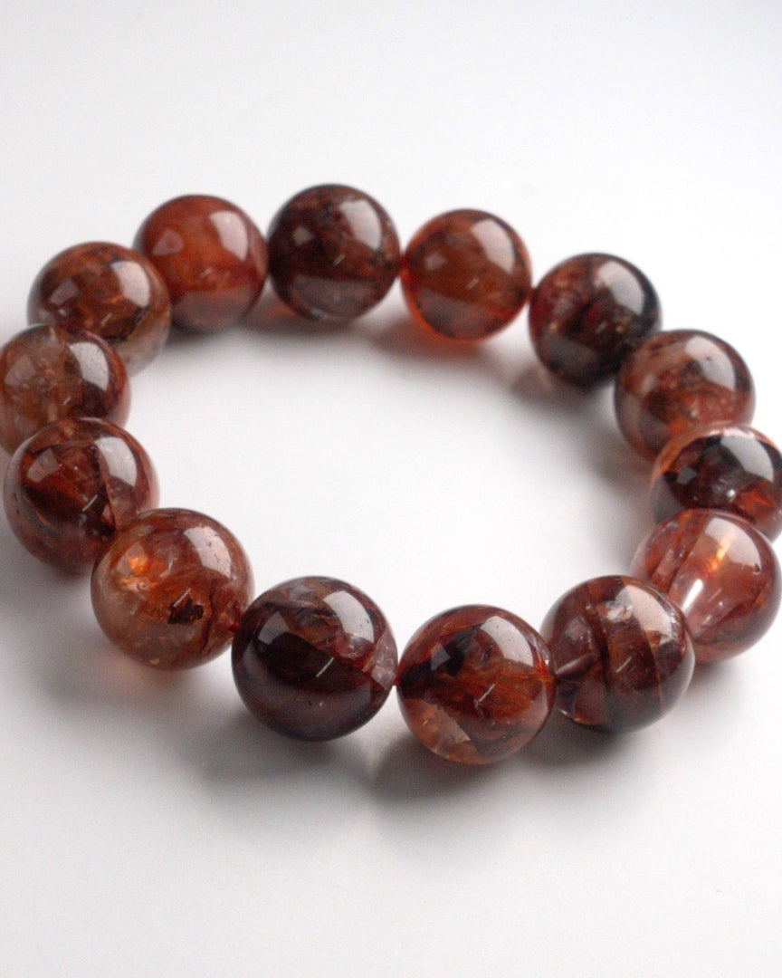Hematoid Quartz Bracelet (Deep Red)