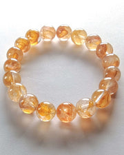 Hematoid Quartz Bracelet (Yellow) on a white background