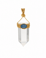 Load image into Gallery viewer, Guardian Clear Quartz Pendant with Lapis Lazuli