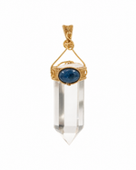 Load image into Gallery viewer, Guardian Clear Quartz Pendant with Lapis Lazuli