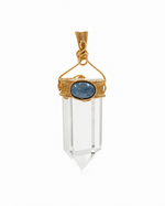 Load image into Gallery viewer, Guardian Clear Quartz Pendant with Lapis Lazuli