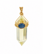 Load image into Gallery viewer, Handmade Large Double Pointed Natural Citrine Pendant | Exceptional Clarity