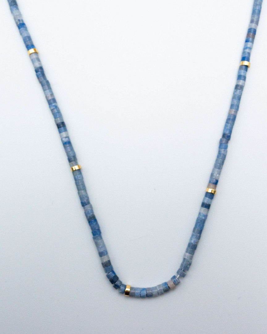 Blue Calcite Stone Necklace