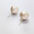 14mm Champagne Pearl Earrings